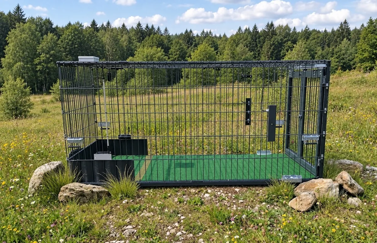 Zusätzliche große Lebendfalle für die Hundesuchhilfe 